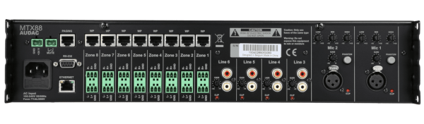 8-strefowa matryca audio AUDAC MTX88