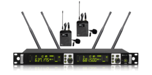 Zestaw bezprzewodowy z dwoma nadajnikami bodypack Avtek WM 2B