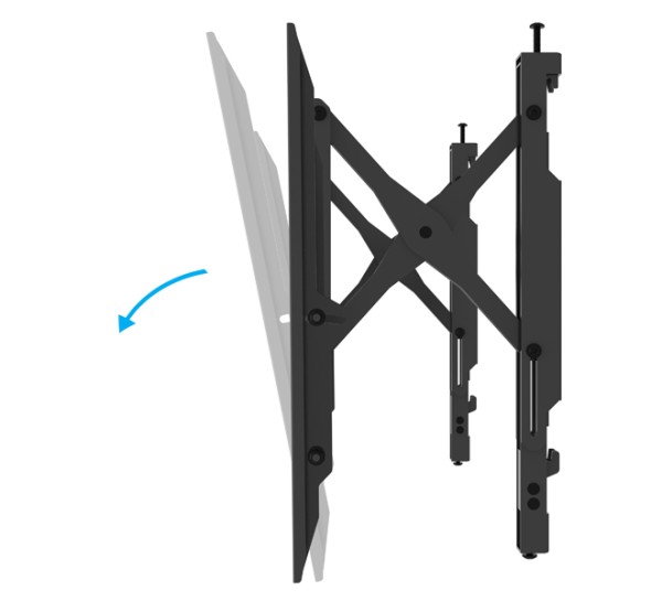 Wysuwany uchwyt ścienny do płaskich ekranów z funkcją pochylania i obrotu B-Tech ELEMENTS BT8443/B