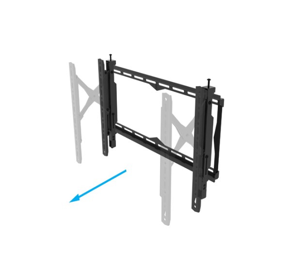 Wysuwany uchwyt ścienny do płaskich ekranów z funkcją pochylania i obrotu B-Tech ELEMENTS BT8443/B