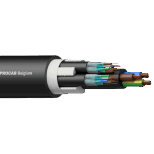 Kabel hybrydowy PROCAB PNC2527/1, LAN i zasilanie – 2x CAT7 S/FTP i 3G2.5 (100m)