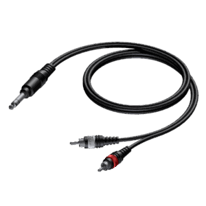 Kabel PROCAB CAB719/3, 6.3 mm jack (M) stereo do 2x RCA (3m)