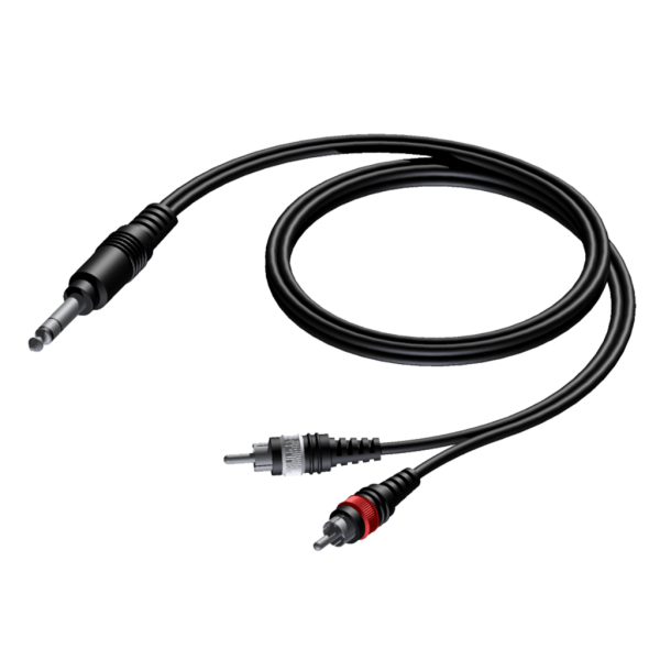 Kabel PROCAB CAB719/3, 6.3 mm jack (M) stereo do 2x RCA (3m)