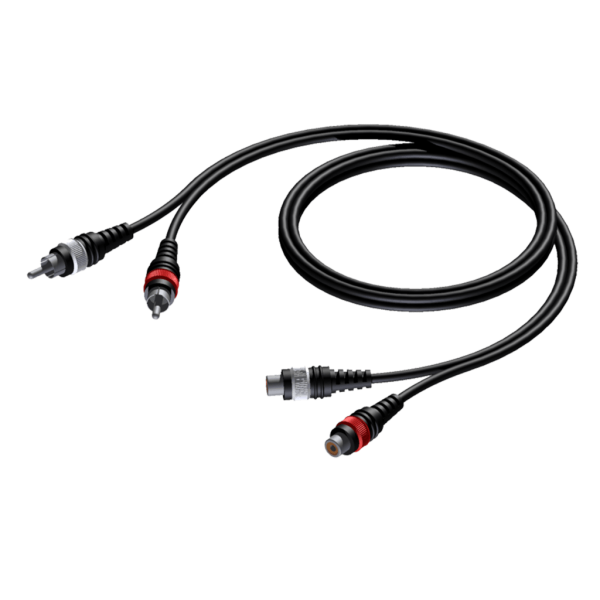 Kabel PROCAB CAB850/5, 2x RCA (F) do 2x RCA (M) (5m)