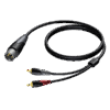 Kabel PROCAB CLA703/1.5, XLR (M) do 2x RCA (M) (1,5m)