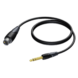 Kabel PROCAB CLA723/1.5, XLR (F) do 6,3 mm jack (M) stereo (1,5m)