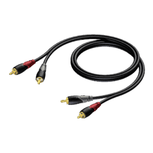 Kabel PROCAB CLA800/1, 2 x RCA (M) do 2 x RCA (M) (1m)