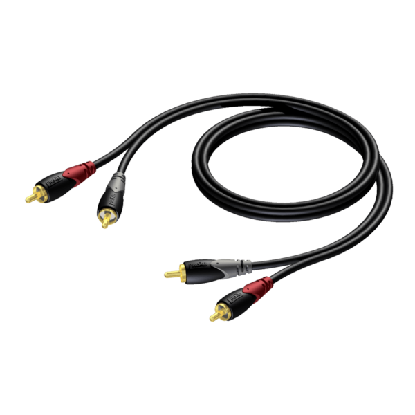 Kabel PROCAB CLA800/1, 2 x RCA (M) do 2 x RCA (M) (1m)