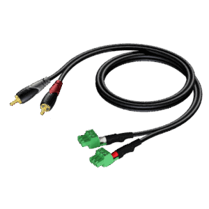 Kabel PROCAB CLA832/1, 2 x RCA (M) do 2 x euroblock (1m)
