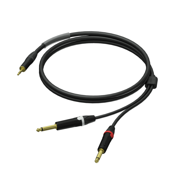kabel-procab-pra713-3-jack-3-5mm-m-stereo-do-2x-jack-6-3mm-m-mono-3m Kabel PROCAB PRA713/3, jack 3,5mm (M) stereo do 2x jack 6,3mm (M) mono (3m)