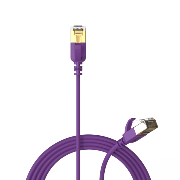 Kabel sieciowy CAT7 PROCAB CSD570V/0.5, fioletowy (0,5m)