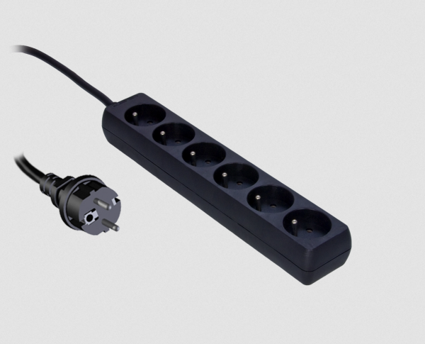 Listwa zasilająca PROCAB PSC106/5-F, 6 wej. (5m)