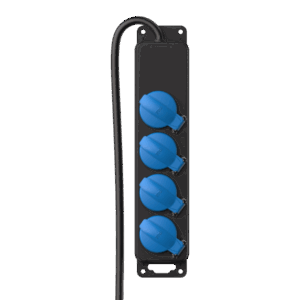 Listwa zasilająca PROCAB PSI204/1.5-F, 4 wej. z IP44 (1,5m)