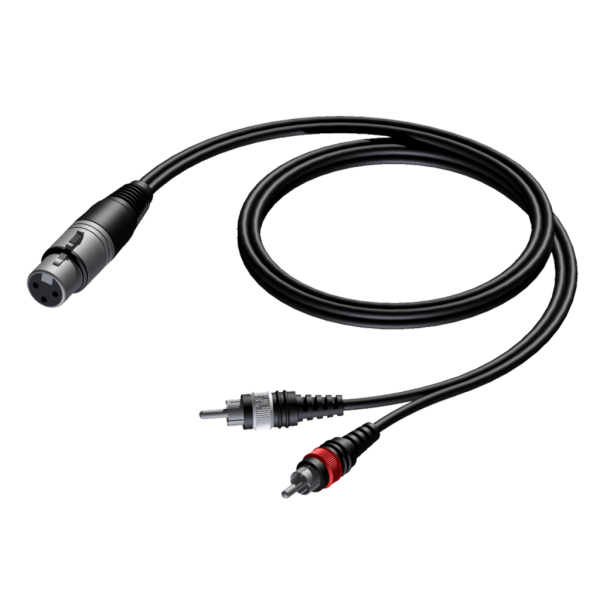 procab-cab704-3-xlr-zenski-do-2-x-rca-cinch-meski-3-m PROCAB CAB704/3 XLR żeński do 2 x RCA/Cinch męski 3 m