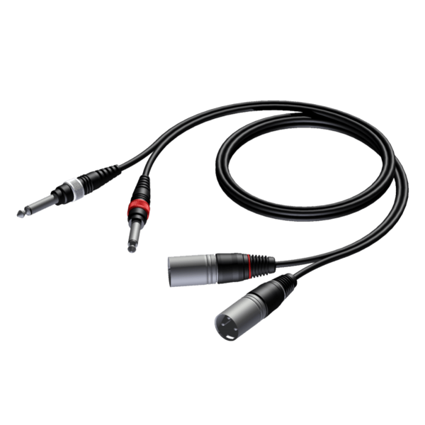 PROCAB CAB708/3 2 x XLR męskie - 2 x 6,3 mm Jack męskie mono 3 m