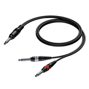 PROCAB CAB721/1.5 Wtyk stereo 6,3 mm – 2 x wtyk 6,3 mm, 1,5 m