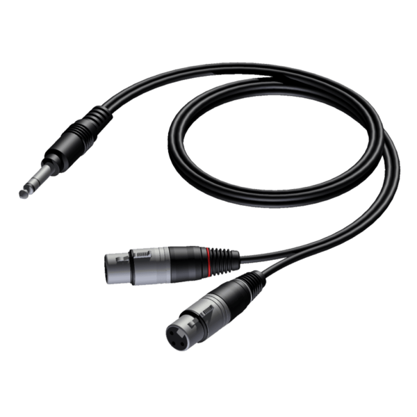 procab-cab734-1-5-wtyk-stereo-6-3-mm-20-2-zlacza-zenskie-xlr-1-5-m PROCAB CAB734/1.5 Wtyk stereo 6,3 mm – 2 złącza żeńskie XLR, 1,5 m
