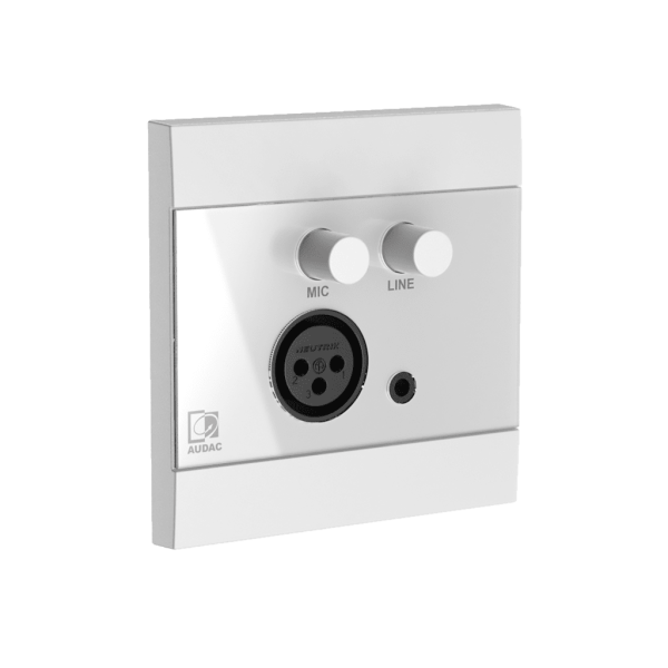 Ścienny moduł AUDAC WP205/W, XLR mic + 3,5 mm jack, biały