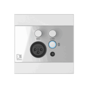 scienny-modul-audac-wp225-w-xlr-mic-3-5-mm-jack-bt-bialy Panel ścienny AUDAC WP225/W, XLR mic + 3,5 mm jack + BT, biały