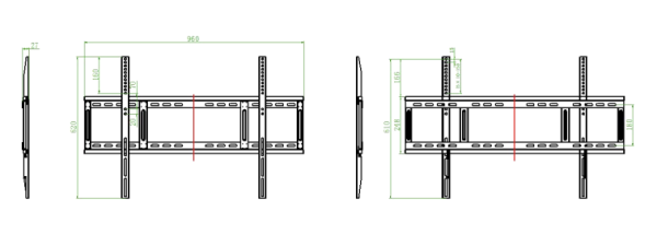 uchwyt Uchwyt ścienny do monitorów interaktywnych