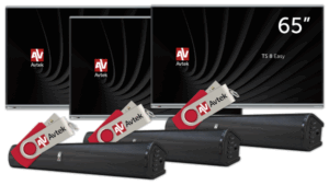 Zestaw 3x monitor interaktywny Avtek TS 8 Easy 65 + 3x avtek soundbar 2.1 ver. 2 + 3x klucz aktywujący Android TS 8 Easy