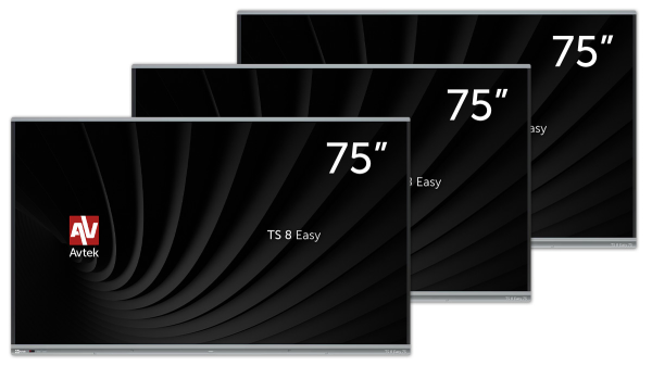 Zestaw 3x monitor interaktywny Avtek TS 8 Easy 75