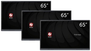 Zestaw 3x monitor interaktywny Avtek TS 8 Mate 65 + 3x Avtek Soundbar 2.1 ver.2