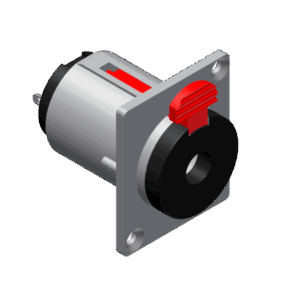 Złącze panelowe  PROCAB VCJ3FP, jack 6,3mm (F) stereo